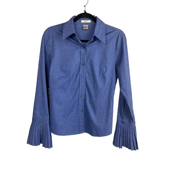 Edward Pleated Cuff Blouse Size S - Picture 1 of 5